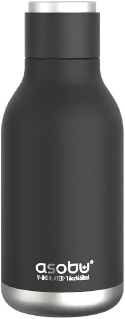 Urban Insulated and Double Walled Stainless Steel Bottle 16 Ounce by Asobu (Pastel Blue)