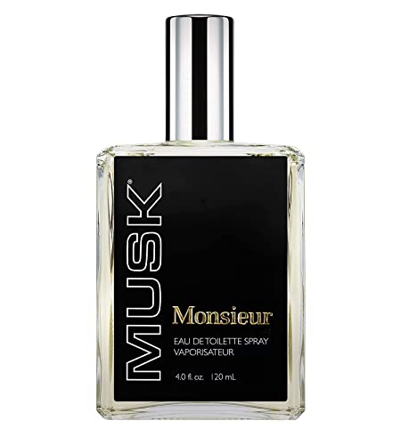 Monsieur Musk For Men Cologne Spray, 4 Ounce