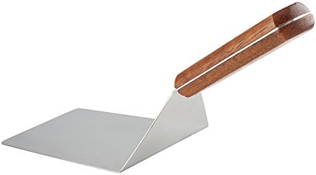 Homi styles Cookie/Brownie Spatula Small Metal Spatula With Merbau Wooden Handle | Heavy Duty Stainless Steel Flipper With Beveled Edges | Small