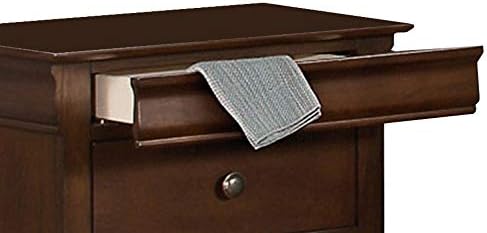 Benjara Benzara Wooden Nightstand with Hidden Drawer, Brown,