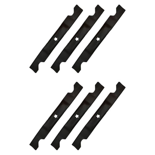 Mower Blades Set of 6 for 46in Deck Fits Poulan, Husqvarna, Ariens