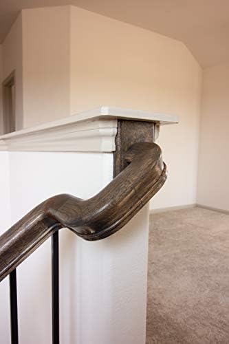 Red Oak 6010-8E 2-1/4 inch Width x 2-3/8 inch Tall Traditional Style Straight Wood Handrail for Stair Remodeling 8 feet Long