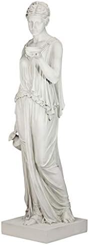 Design Toscano KY71304 Hebe Greek Woman Patron of Youth Indoor/Outdoor Garden Statue, Large Size, 10 inches Wide, 32 inches Tall, Handcast Polyresin, Antique Stone Finish