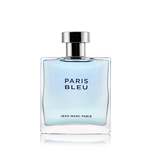 Jean Marc Paris Paris Bleu Homme Eau de Toilette Spray, 3.4 fl. oz., blue, Men's Cologne, Fresh Cologne, Notes of Bergamot, Lavender and Leather
