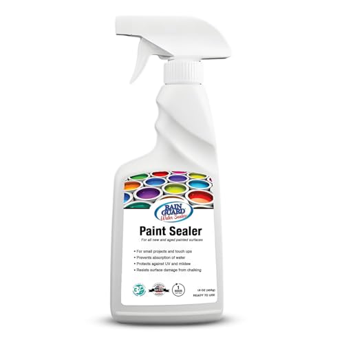 Rain Guard Paint Sealer Concentrate SP-9002 | Makes 2 Gallon | Protects Painted Concrete, Wood, Stone | Silane/Siloxane Acrylic Waterproofer | UV Resistant | Fast Drying | Semi-Satin Finish | Protects Painted Concrete, Painted Wood, Painted Stone, Silane…