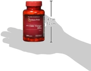 Puritan's Pride Apple Cider Vinegar 600mg, 200 Tablets