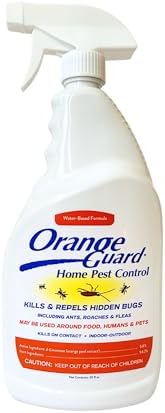 Orange Guard Home Pest Control Spray with D-Limonene | All-Natural Food Grade Orange Peel Oil for Bugs, Ants, Roaches, Fleas