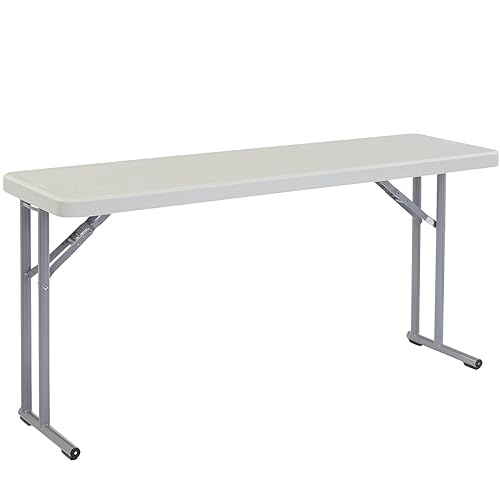 Seminar Folding Table by National Public Seating – 18x72 Portable, Heavy-Duty Foldable Table Indoor/Outdoor Table for Office, Conferences & Training Rooms – Lightweight & Durable, Speckled Gray