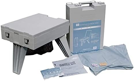 Cleanwaste GO Anywhere Complete Portable Camping Toilet with 3 Waste Kits