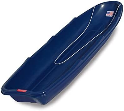 Flexible Flyer Winter Trek 3-Person Large Snow Sled – 5.5 ft Heavy-Duty Plastic Toboggan Pull Sled for Downhill Fun, Utility, Ice Fishing