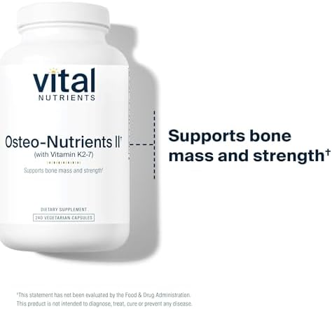Vital Nutrients Osteo-Nutrients II - Vitamin K2 + D3, Calcium, Boron