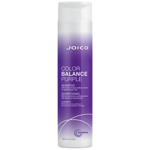 Joico Color Balance Purple Shampoo | For Cool Blonde or Gray Hair | Eliminate Brassy Yellow Tones | Boost Color Vibrancy & Shine | UV Protection