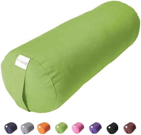 Sol Living Yoga Bolster Pillow for Restorative Yoga, 100% Cotton Meditation Cushion