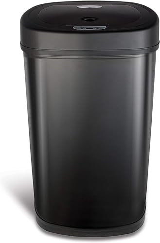 NINESTARS DZT-50-9BK The Original Automatic Motion Sensor Trash Can, 13.2 Gal. / 50 L., Black