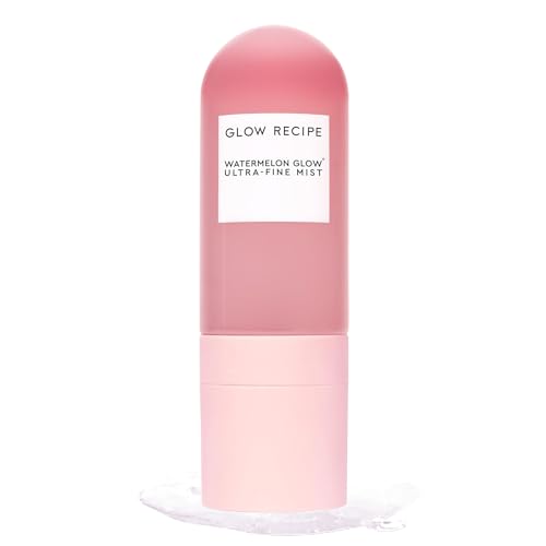 Glow Recipe Watermelon Glow Facial Spray + Hydrating Mist - Ultra-Fine Face Mist with Hyaluronic Acid + Hibiscus AHA to Refresh Dry Skin & Enhance