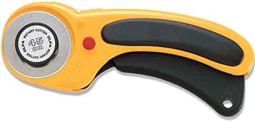 OLFA 45mm Ergonomic Squeeze-Handle Rotary Cutter (RTY-2/DX) - Auto-Retract | 45mm endurance tungsten steel