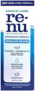 Renu Multi-Purpose Contact Lens Solution Travel Size,2 Fl Oz (Pack of 3)
