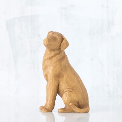 Willow Tree Love My Dog (Light), Sculpted Hand-Painted Figure | Cast from a Susan Lordi Original Carving, Gift for Dog Lovers, Celebrates the Loving Bond Between People and Their Dogs