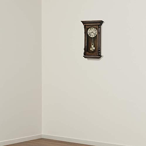 Howard Miller Agatha Wall Clock – Wooden Pendulum Clock with Triple-Chime Quartz Movement, Battery Operated, Acanthus Molding Detail