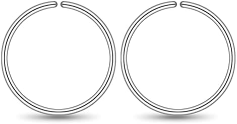 Small Gold or Sterling Silver Huggie Hoop Earrings for Women Cartilage Nose Helix Tragus
