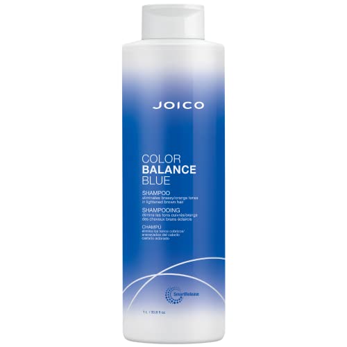Joico Color Balance Blue Shampoo | For Lightened Brown Hair | Eliminate Brassy Orange Tones | Boost Color Vibrancy & Shine | Protect Against Harmful