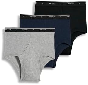 Jockey Classic Full Rise Brief- 3 Pack - 100% Cotton Underwear for Men