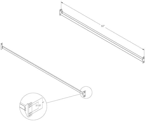 Bolt on Bed Rails for Twin XL, Full XL, and Queen Size Beds