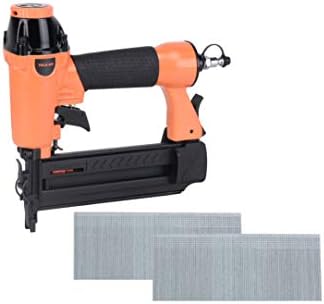 F50Q 18 Gauge Pneumatic Brad Nailer 3/8” to 2” for Cabinet, Trim, Baseboard, Chair Rail, and Finish Work (Needs An Air Compressor)