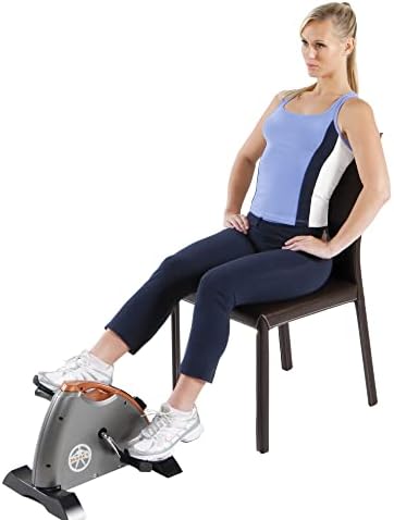 Marcy Under Desk Mini Pedal Leg and Arm Exercise Cycle with Adjustable Magnetic Resistance Leg Exercisers