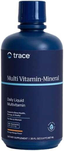 Trace Minerals Liquid Multivitamin with 72+ Minerals, Berry, 32 oz | 600 mg calcium, 100+ nutrients per serving, Supports energy and bones, Daily vitamins for adults