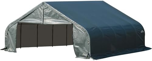 ShelterLogic ShelterCoat 22 x 20 x 1 ft Green Garage Peak