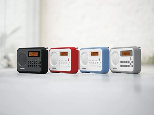 Sangean PR-D18BU AM /FM / Portable Digital Radio with Protective Bumper (White/Blue)