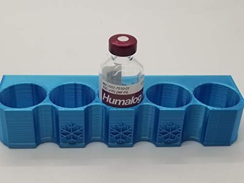 10ml Insulin Vial Holder for Refrigerator Door or Drawer – Fits Humalog, Novolog, Levemir, Tresiba, Fiasp, Vetsulin & More – Hygienic