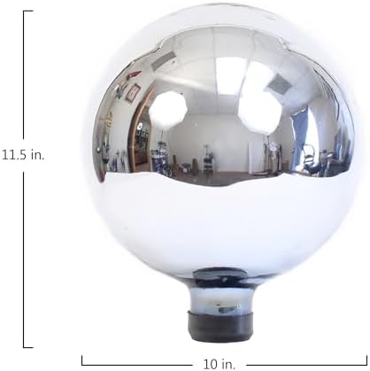 Echo Valley 8100 10-Inch Glass Gazing Globe, Mirror Finish, Blue
