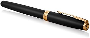 Parker Sonnet Fountain Pen, Matte Black Lacquer with Gold Trim, Medium Nib, Premium Gift Box, Ideal for Gifting