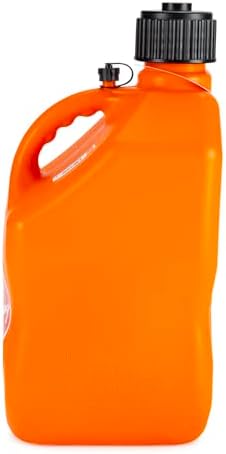 VP Racing 3572-CA, 5.5 Gallon Square motorsport Jug Orange with 2 Deluxe Filler Hoses (2 Pack)
