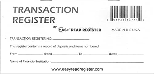 Checkbook Register, Made in The USA, Check Registers for Personal, Blank Ledger Transaction Registers for Personal or Business Bank, Check Register Book (23-24-25 Calendars, 10)