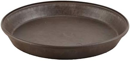 PSW Pot Collection AP25TC 10-inch Plastic/Stone/Wood Composite Plant Saucer Drip Tray – No Drainage Hole (Drillable), Indoor/Outer Water Tray, Terra Cotta Color