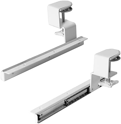 VIVO Clamp and 12 inch Rail Set for DIY Custom Wooden Keyboard Trays (Rail Set Only - Tray Not Included)