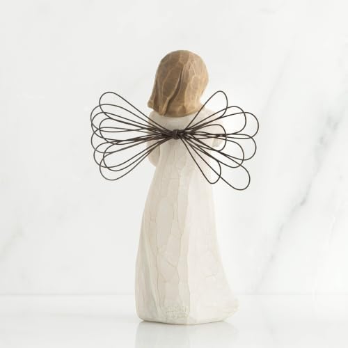 Willow Tree Angel of The Spirit, Sculpted Hand-Painted Figure | Hand-Painted Angel Figurine, Celebrating Friendship, Nature and Everyday Blessings, Sculpted by Artist Susan Lordi