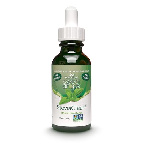 SweetLeaf Stevia Drops Liquid Sweetener, SteviaClear - 2 Fl Oz, Pack of 1 | Unflavored Sweet Drops, Organic Stevia Leaf Extract, Zero Calorie