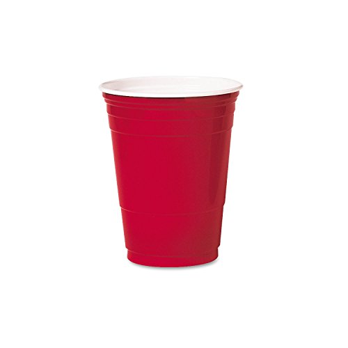 Dart P16R 16 oz Coex Str Wall PS Party Cup Red (Case of 1000) (P16RCT)