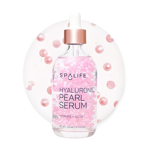 SpaLife Beauty Pearl Hyaluronic Acid Serum & 24k Gold Anti Aging Serum | AM/PM Facial Routine Duo | Deep Collagen Hydrating Treatment | Firming