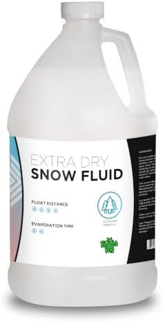 Froggy's Flakes Snow Machine Fluid, Extra Dry Formula Snow Fluid with 30 Feet Float/Drop, 1 Gallon