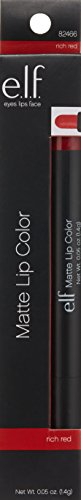 e.l.f. Matte Lip Color, Rich Red, 0.05 Ounce