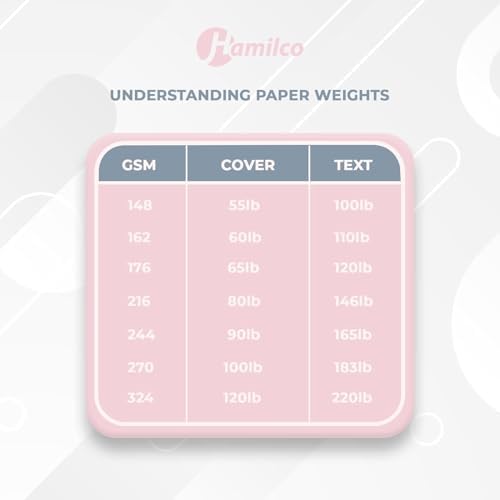Hamilco White 80lb Cover Heavy 8.5x11 Glossy Cardstock for Photos (50PK)