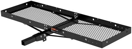 CURT 18109 Tray-Style Trailer Hitch Cargo Carrier, 500 lbs. Capacity, 60-Inch x 19-1/4-Inch, Fits 2-Inch Receiver