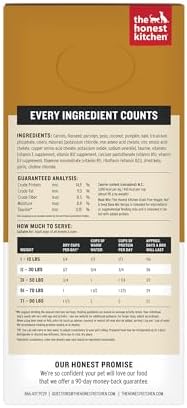 The Honest Kitchen Dehydrated Grain Free Fruit & Veggie Base Mix Dog Food (Just Add Protein), 3 lb Box