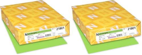 Neenah Astrobrights Premium Color Paper, 24 lb, 8.5 x 11 Inches, 500 Sheets, Martian Green (WAU21801)