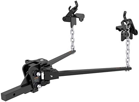 CURT 17333 Short Trunnion Bar Weight Distribution Hitch, Up to 15,000 lbs., 2-Inch Shank